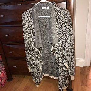 Cheetah print cardigan